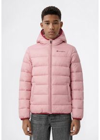 Steppjacke Champion "SPORTWEAR JACKET Standard Fit", Jungen, Gr. S, dpu, Jacken Steppjacke, mit verstellbarer Kapuze, Standard Fit