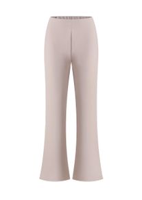 Stoffhose SASSYCLASSY "Highwaist Hose mit geradem Bein und Ziernaht", Damen, Gr. L-40, EURO, beige, Weitere Stoffart, Obermaterial: 66% Viskose CV. 30% Polyamid PA. 4% Elasthan EL., lang, Hosen Stoffhose, Figurbetonte Hose mit Ziernaht und elastischem Bund Schwarz Beige