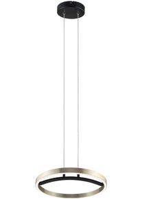 Paulmann LED Pendelleuchte "Melira LED 24W Gold /Schwarz 230V Metall", schwarz matt, goldfarben, 1, &Oslash; 38cm H: 120cm, 1 Stk., Leuchten, 3-Step-Dim, LED Pendelleuchte
