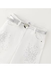 Shorts IDO "BABY GIRL SHORT", M&auml;dchen, Gr. 86, EURO-Gr&ouml;&szlig;en, optical wei&szlig;, 98% Baumwolle, 2% Elasthan - Polyurethan Metall, Hosen Shorts