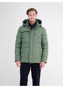Steppjacke Lerros, Herren, Gr. XL, gr&uuml;n (basil gr&uuml;n), Steppware, Obermaterial: 100% Polyester, unifarben, regular fit h&uuml;ftbedeckend, Rundhals, elastischer Bund, Jacken Steppjacke, Winterjacke mit Kapuze und diversen Taschen