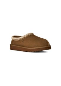 UGG Australia Slipper UGG "W TASMAN II", Damen, Gr. 5 (36), braun (light bronze), Textil, Veloursleder, ethno, Schuhe Slipper, Homeslipper, Schlupfschuh, Clog mit Textilband verziert