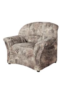 Sessel DOMO collection "Bahia zeitlos, elegant, Breite 102cm, mit bequemen Armlehnen", braun, B:102cm H:91cm T:92cm, Struktur (100% Polyester);Luxus-Microfaser (100% Polyester), mit Muster, Sessel, Sessel, Microfaser, natur