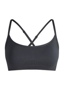 Sport-BH FABLETICS "Fabletics BH SLEEK SEAMLESS STRAPPY LOW IMPACT BRA", Damen, Gr. S, schwarz, Casual, BHs Sport-BH, mit Rundhalsausschnitt