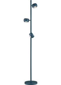 Musterring LED Stehlampe "CANNON, 3-flammige LED Stehleuchte 5W 500Lumen 2300-4000K CCT", blau, 3, &Oslash; 10cm H: 150cm, 1 Stk., Leuchten, mit Touch-Sensordimmer, Memory, 3 schwenkbare Lichtkegel up-and-down, LED Stehlampe