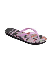 Sandale Roxy "Rg Viva Stamp Ii", M&auml;dchen, Gr. 11(28), schwarz (schwarz multi), Obermaterial: 98% synthetisches TR / 2% Metall, Futter: 100% Synthetik, Laufsohle: 100% gesch&auml;umtes Gummi., Schuhe Sandale