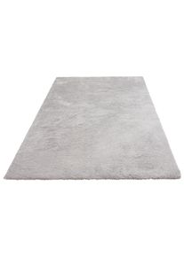 Hochflor-Teppich OTTO HOME "Microfaser Teppich Magong, besonders weich, sehr feiner Flor" Gr. 1, silber (silberfarben), B:60cm H:25mm L:90cm, Kunstfaser, Teppiche, Hochflor-Teppich, uni, Wohnzimmer, Schlafzimmer, Kinderzimmer, auch rund und als L&auml;ufer