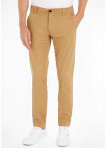 Chinohose Tommy Jeans "TJM SCANTON", Herren, Gr. 34, L&auml;nge 36, gr&uuml;n (classic khaki), Web, Obermaterial: 98% Baumwolle, 2% Elasthan, k&ouml;rpernah normal, Hosen Chinohose, mit Markenlabel