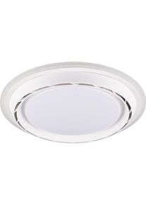 REALITY LEUCHTEN LED Deckenleuchte "SAARELA mit Ventilator, unauff&auml;lliger Deckenventilator mit Licht 18W", wei&szlig;, 1, &Oslash; 48cm H: 18cm, 1 Stk., Leuchten, 6-Stufen Ventilator Vor- & R&uuml;cklauf, Fernbedienung CCT dimmbar Memory, LED Deckenleuchte