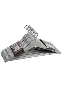 Kleiderb&uuml;gel Kesper "Formkleiderb&uuml;gel, 12er Pack, FSC zertifiziert", grau, B:44,5cm H:1,2cm T:23,5cm, Holzwerkstoff, Kleiderb&uuml;gel, Kleiderb&uuml;gel, mit Rockkerben und Hosensteg