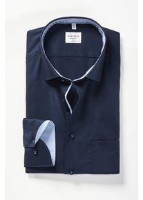 Langarmhemd MARVELIS, Herren, Gr. 46, N-Gr, marine, Web, Obermaterial: 100% Baumwolle, modern fit normal, 2-Knopf-Manschette, Hemden Langarmhemd, Businesshemd, New-Kentkragen, Modern Fit