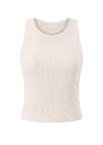 T-Shirt SASSYCLASSY "Doppellagiges, geripptes Tank Top", Damen, Gr. M-38, beige, Feinstrick, Obermaterial: 95% Viskose CV. 5% Elasthan EL., kurz, Shirts T-Shirt, Blickdichtes Tanktop aus Viskose in Schwarz Wei&szlig; Beige Gelb Pink