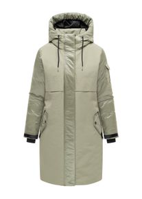 Kurzmantel Navahoo "Wintermantel Peakstorm 14", Damen, Gr. L, beige (stone grau), M&auml;ntel Kurzmantel