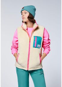 Fleeceweste Chiemsee, Damen, Gr. XXL (50/52), sugar plum, 100% Polyester, regular fit, ohne Ausschnitt, Westen Fleeceweste, - aus extra kuscheligem Sherpa Fleece