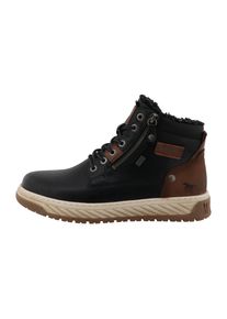 Winterboots Mustang Shoes "Stiefelette", Herren, Gr. 40, schwarz, Lederimitat, Schuhe Winterboots, Schn&uuml;rboots, Outdoorschuh mit modischem Zierrei&szlig;verschluss