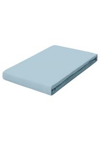 Schlafgut , Hellblau , Textil , 100x200 cm , Textiles Vertrauen - Oeko-Tex&reg;, Hohenstein, Oeko-Tex&reg; Standard 100, Oeko-Tex&reg; Made IN Green , Rundumgummi, b&uuml;gelleicht, weich und anschmiegsam, formstabil und langlebig, spielend leicht zu &uuml;berziehen, allerh&ouml;chster Komfort ,