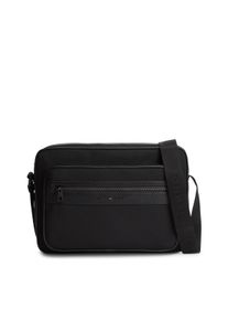Umh&auml;ngetasche Tommy Hilfiger "TH REPREVE MESSENGER", Damen, Gr. B/H/T: 34cm x 24cm x 8,5cm, schwarz, Lederimitat, Textil, Taschen Umh&auml;ngetasche, Unisex Schultertasche, Businessbag mit Logoschriftzug