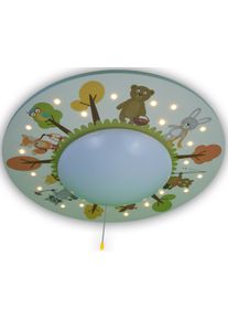 Niermann Deckenleuchte "Lustige Waldtiere", bunt, 1, H: 11cm, 1 Stk., Leuchten, Kinderzimmer, Kinderlampe, Deckenleuchte