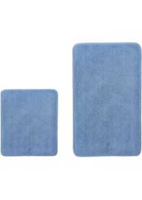 Badematte Kleine Wolke "RELAX, Badvorleger, Badezimmer Teppich", blau (azur), H:30mm, Polyacryl, Badematten, Badematte, Badteppich, meliert, rechteckig, rund & als Set erh&auml;ltlich