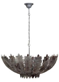 Kayoom H&auml;ngeleuchte "Autumn Leaves in Silber, ohne Leuchtmittel, LxBxH: 48 x 48 x 23 cm", grau (silberfarben), H: 23cm, 1 Stk., Leuchten, H&auml;ngeleuchte