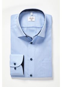 Langarmhemd MARVELIS, Herren, Gr. 45, N-Gr, bleu, Web, Obermaterial: 100% Baumwolle, modern fit normal, 2-Knopf-Manschette, Hemden Langarmhemd, Businesshemd, New-Kentkragen, Modern Fit