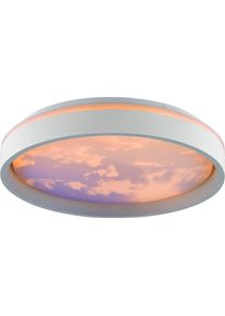 Brilliant LED Deckenleuchte "Sky-Dream", bunt (wei&szlig;, grau), 1, &Oslash; 39cm H: 8cm, 1 Stk., Leuchten, Himmel Optik mit Wolkenmotiv, CCT 1800-6500 K, dimmbar, LED Deckenleuchte