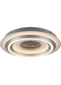 JUST LIGHT LED Deckenleuchte "CICHIO", silber (silberfarben), 1, &Oslash; 40cm H: 7cm, 1 Stk., Leuchten, LED Deckenleuchte
