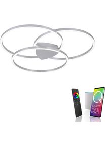 LED Deckenleuchte "Q-KATE", silber (aluminiumfarben), 3, &Oslash; 93,1cm, 1 Stk., NEUHAUS Q SMART HOME LIGHTS, Leuchten, LED Deckenleuchte