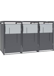 M&uuml;lltonnenbox WESTMANN "Tonus 3", anthrazit, B:198cm H:116cm T:80cm, Stahl, Aufbewahrungsboxen, M&uuml;lltonnenbox, BxTxH: 198x80x116 cm, f&uuml;r 3x240 L M&uuml;lltonnen