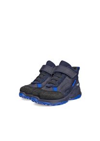 Klettschuh Ecco "Ecco RECEPTOR XP K", Jungen, Gr. 34, blau (blau, schwarz), Leder, Textil, Schuhe Klettschuh, Winterboots, Winterstiefel, Outdoorschuh mit waterproof