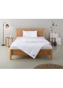 Daunenbettdecke + Kopfkissen OTTO HOME "Lodiken, Bettdecke 135x200 cm, 155x220 cm, Decke Made in Germany", wei&szlig;, B/L: 135cm x 200cm Anzahl Teile 1, B/L: 40cm x 80cm Anzahl Teile 1, Bezug: Baumwolle F&uuml;llung: Entendaune/-feder, normal, Bettdecken Bezug: 100% Baumwolle. Kopfkissen Bezug: 100% Baumwolle. Bettdecken F&uuml;llung: 70% Daunen, 30% Federn. Kopfkissen F&uuml;llung: 100% Federn, Bettwaren-Sets, Daune