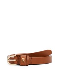 Lederg&uuml;rtel Tommy Hilfiger "ESSENTIAL EFFORTLESS 1.5", Damen, Gr. 70, braun (cognac), Rindsleder, unifarben, G&uuml;rtel Lederg&uuml;rtel, Ovale Einfachdornschlie&szlig;e, Logoemblem