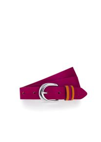 Lederg&uuml;rtel Tamaris, Damen, Gr. 75, pink, Rindsleder, G&uuml;rtel Lederg&uuml;rtel, mit Dreifach-Schlaufe verziert