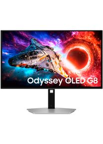 SAMSUNG OLED-Monitor "S32HG800SU", Energieeffizienz: F, schwarz (silber), B:71,97cm H:41,47cm T:4,92cm, Monitore, OLED-Monitor