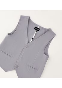 Anzugweste sarabanda "BOY WAISTCOAT", Jungen, Gr. 170, grau, Westen Anzugweste