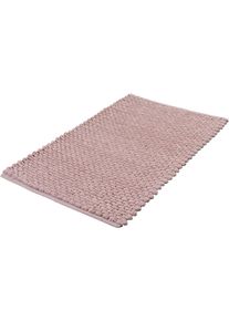 Badematte KLEINE WOLKE "Willow, Badvorleger, Badezimmer Teppich" Gr. 1, rosa (old rose), H:10mm, Baumwolle, Polyester, Badematten, Badematte, Badteppich, gewebt, Uni Farben, quadratisch oder rechteckig
