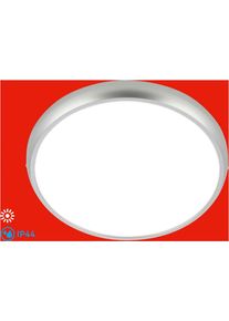 BRILONER LEUCHTEN LED Deckenleuchte "NAVARO", chrom, matt, 1, &Oslash; 37,5cm H: 4cm, 1 Stk., Leuchten, 37,5x4 cm, Badezimmer, K&uuml;che, Wohnzimmer, Schlafzimmer, Flur, LED Deckenleuchte