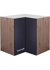 Eckh&auml;ngeschrank FLEX-WELL "Antigua", grau (anthrazit, san remo eiche), B:60cm H:55cm T:32cm, Holzwerkstoff, Schr&auml;nke, Eckh&auml;ngeschrank, (B x H x T) 60 x 54,8 x 32 cm
