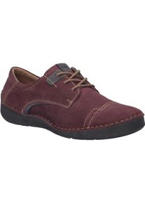 Schn&uuml;rschuh Josef Seibel "Fergey 41, plum-kombi", Damen, Gr. 41, rot (plum, kombi), Schuhe Schn&uuml;rschuh
