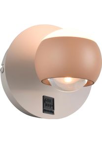 Musterring LED Wandleuchte "CANNON, 1-flammige LED Wandlampe 5W 500Lumen 2300-4000K CCT", beige (pfirsich), 2, &Oslash; 10cm H: 14,5cm, 1 Stk., Leuchten, mit Fernbedienung, schwenkbares up-and-down Licht dimmbar Memory, LED Wandleuchte