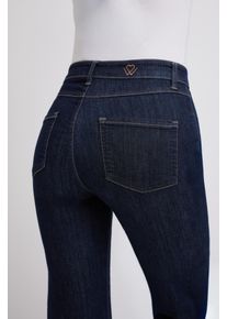 Weite Jeans WONDERJEANS "Relaxed Wide", Damen, Gr. 46, L&auml;nge 30, blau (blau rinse), Denim/Jeans, Obermaterial: 87% Baumwolle, 10% Polyester, 3% Elasthan, Jeans Weite Jeans