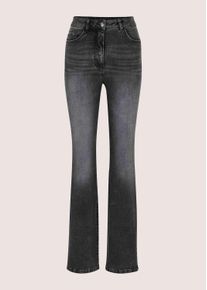 Madeleine Mode Regular-fit-Jeans MADELEINE "Hose Weite Jeans mit leichtem Bootcut", Damen, Gr. 48, schwarzgrau, Modern, weit, Jeans Regular-fit-Jeans
