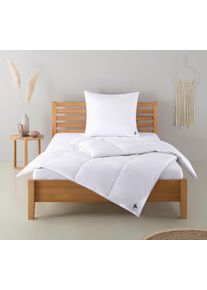 Daunenbettdecke + Kopfkissen OTTO HOME "Lodiken, Bettdecke 135x200 cm, 155x220 cm, Decke Made in Germany", wei&szlig;, B/L: 135cm x 200cm Anzahl Teile 1, B/L: 80cm x 80cm Anzahl Teile 1, Bezug: Baumwolle F&uuml;llung: Entendaune/-feder, warm, Bettdecken Bezug: 100% Baumwolle. Kopfkissen Bezug: 100% Baumwolle. Bettdecken F&uuml;llung: 70% Daunen, 30% Federn. Kopfkissen F&uuml;llung: 100% Federn, Bettwaren-Sets, Daunenb