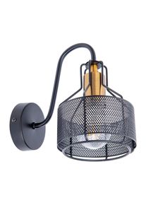 N&auml;ve N&Auml;VE LED Wandstrahler "Foro", schwarz, 1, &Oslash; 13,5cm H: 23cm, 1 Stk., Leuchten, 1er Wandspot, schwarz, Fassung golden, exkl. E27, aus Eisen, H: 23cm, LED Wandstrahler