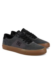 Sneaker DC Shoes "Teknic", Herren, Gr. 7(39), schwarz (dunkelgrau, schwarz), Obermaterial: Leder (Kuh) / Futter: Textil / Au&szlig;ensohle: Gummi., Schuhe Sneaker