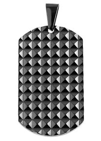 Dog Tag Anh&auml;nger Akzent "Nils, Ionenplattierung", schwarz, Schmuckanh&auml;nger, Herren, Edelstahl, Dog Tag Anh&auml;nger