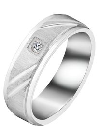 Fingerring Akzent "Sincere Devotion, langlebig" Gr. 58, silber (silberfarbig), Fingerringe, Damen, 58, Edelstahl, Fingerring