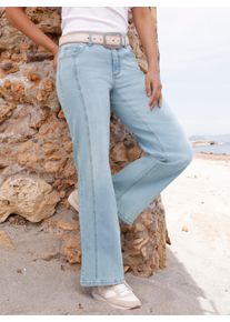 Damen 5-Pocket-Jeans in Stretch-Qualit&auml;t in blue-bleached ,Gr&ouml;&szlig;e 25, Witt, 98% Baumwolle, 2% Elasthan