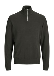 Jack & Jones Troyer JACK & JONES JUNIOR "JJEEMIL KNIT HALF ZIP NOOS JNR", Jungen, Gr. 140, gr&uuml;n (rosin), Strick, Obermaterial: 60% Baumwolle, 20% Nylon, 20% Viskose, unifarben, regular fit normal, Rippb&uuml;ndchen, Pullover Troyer, Baumwollmischung, regular fit