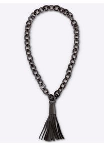 Heine Damen Kette in schwarz ,Gr&ouml;&szlig;e 0, Witt, 90% Kunststoff, 10% Rindsleder